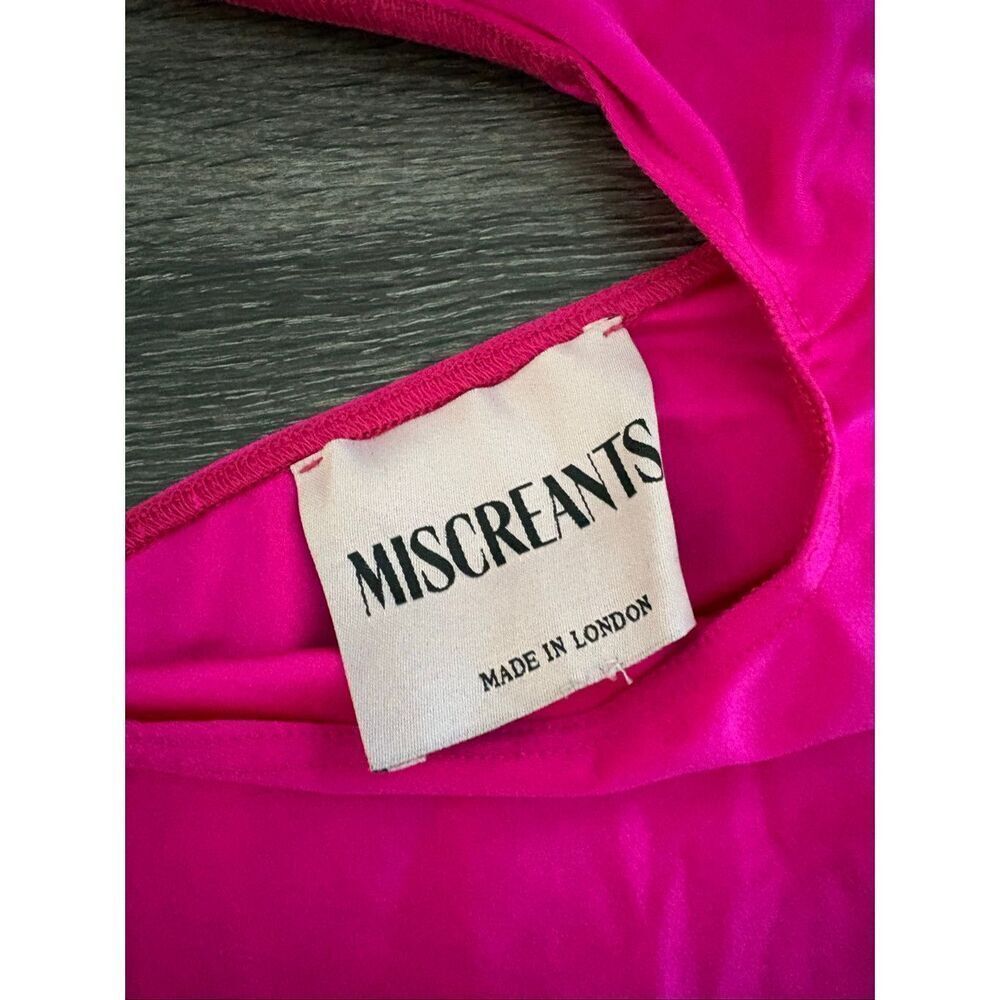 NWT Miscreants London x Revolve Hot Pink Choker Mini Dress With Gloves US 4 - Picture 6 of 7
